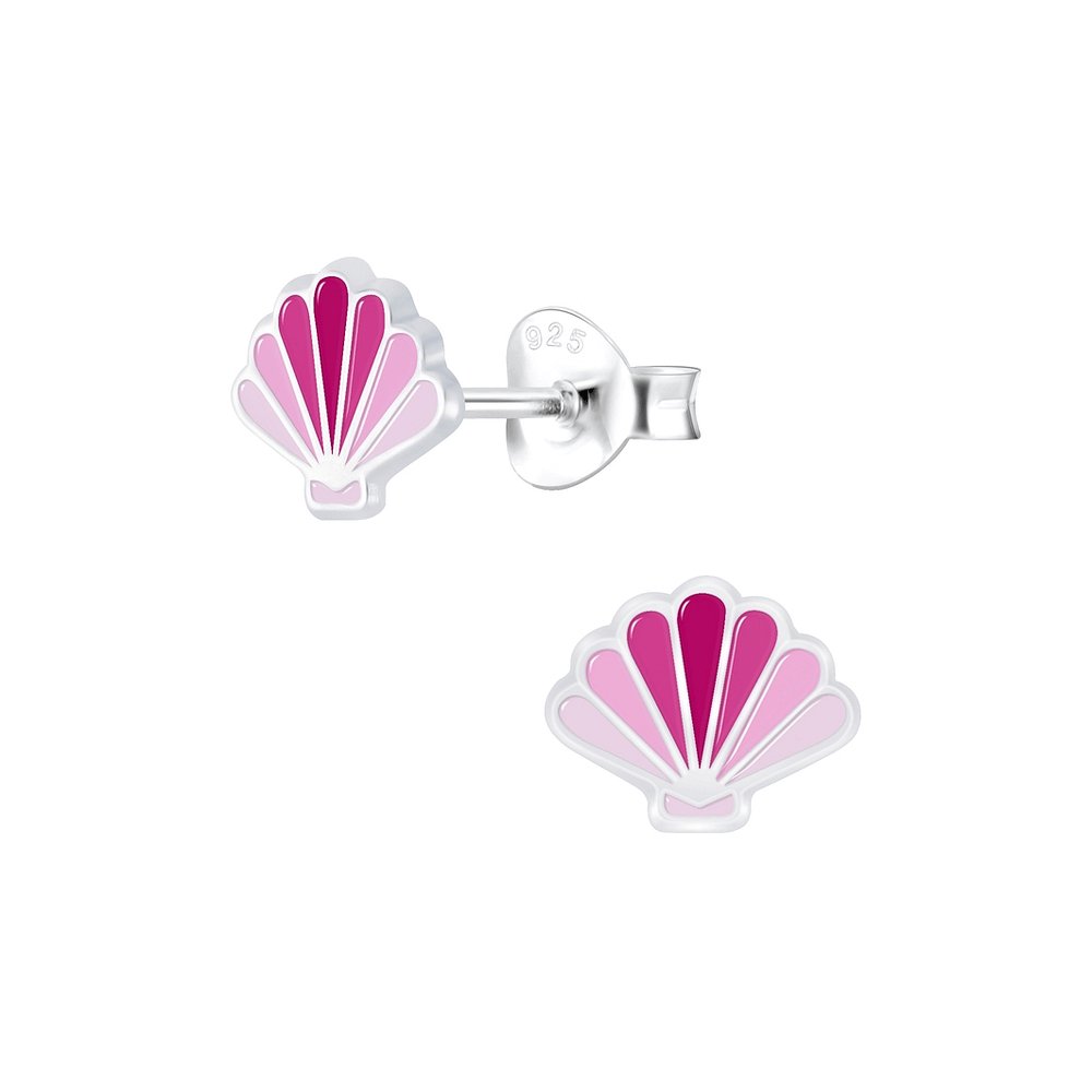 Pendientes plata concha rosa - Tripluto